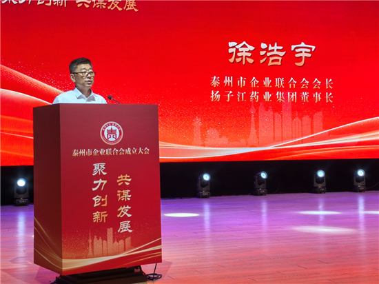 泰州企联成立徐会长讲话